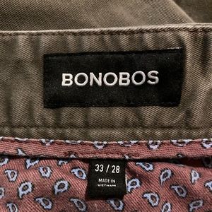 Bonobos grey/green/greyiege? Color. Athletic slim cut. 33x28. Actual 34x27.25